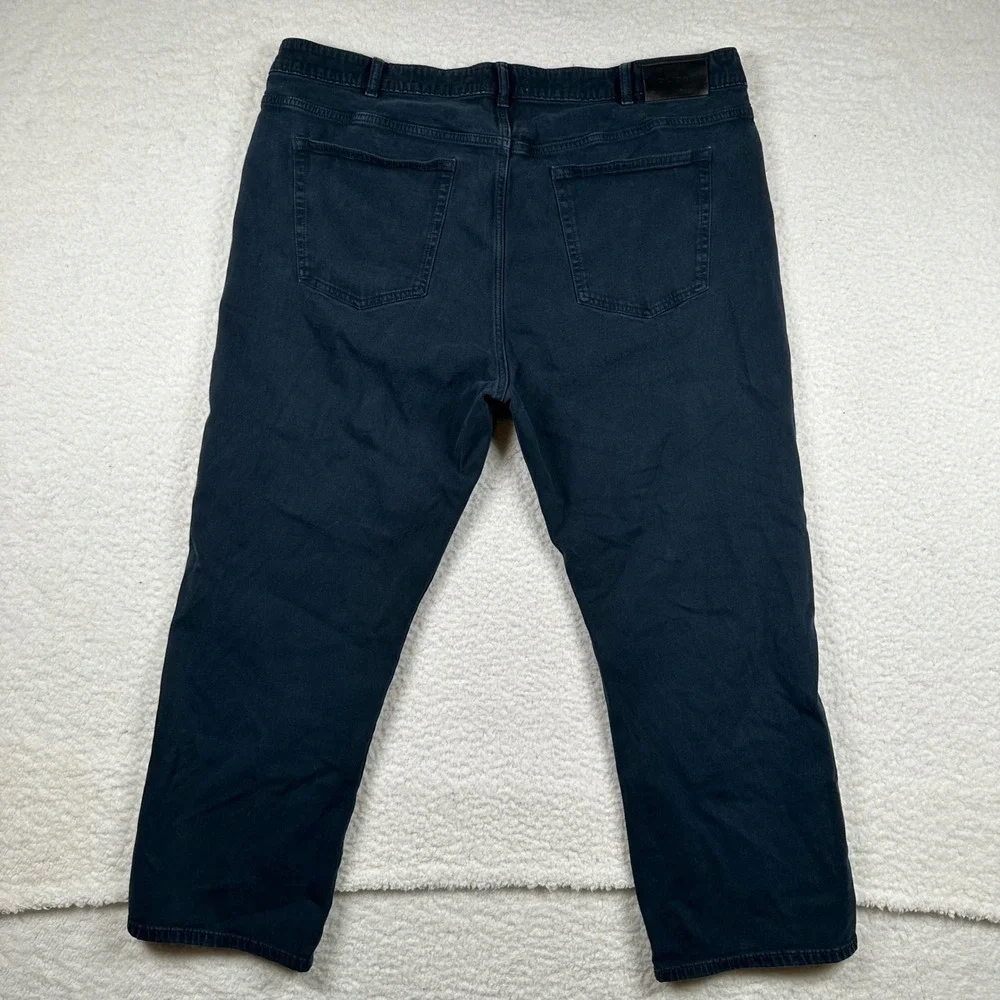 DL1961 Avery Relaxed Straight Jeans Mens Dark Wash Denim 42x28 Black Chinos